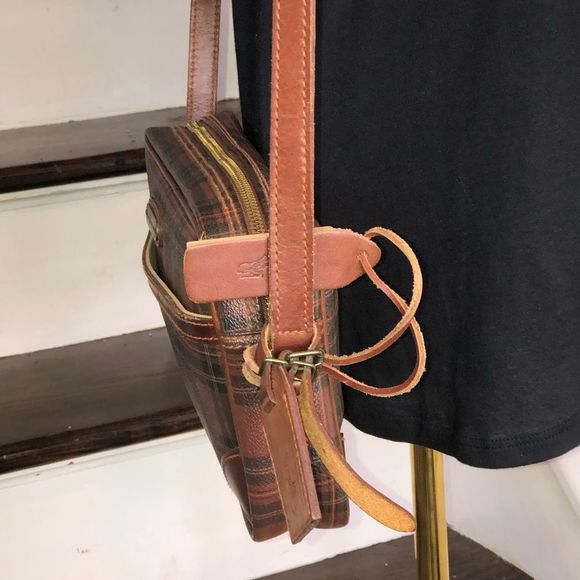 RALPH LAUREN Black Watch Tartan Plaid Crossbody Messenger Bag - Picture 6 of 17